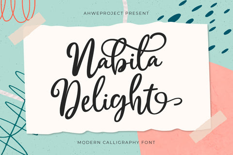 Nabila Delight - Elegant Script Font Font ahweproject 