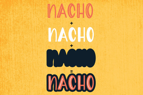 Nacho Type | A Layered Font Family Font The Pretty Letters 