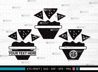 Nachos Monogram SVG | Nacho With Cheese Svg | Guacamole Nachos Svg | Tortilla Chips Svg | Nachos Clipart SVG ETC Craft 