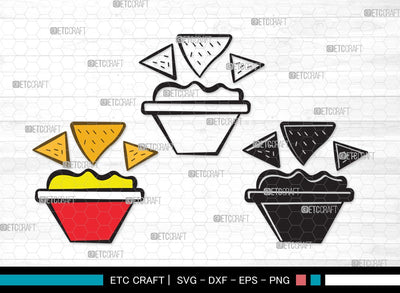 Nachos SVG | Nacho With Cheese Svg | Guacamole Nachos Svg | Tortilla Chips Svg | Nachos Clipart SVG ETC Craft 