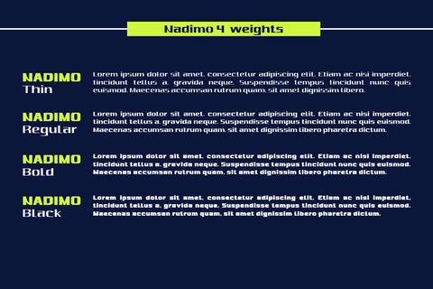 Nadimo Font twinletter 