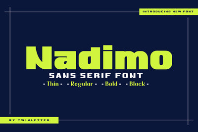 Nadimo Font twinletter 