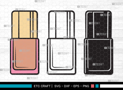 Nail Polish Clipart SVG, Nail Polish Bottle Svg, Manicure Svg, Make Up Svg, Polish Bottle Svg, Pink Polish Svg, Fashion Svg, Nail Polish Clipart SVG ETC Craft 