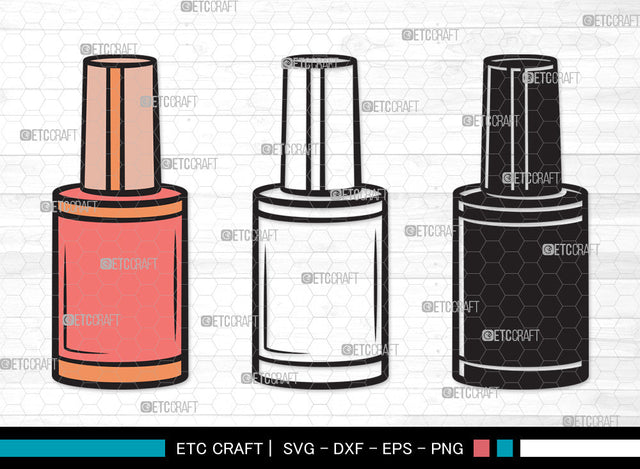 Nail Polish Clipart SVG, Nail Polish Bottle Svg, Manicure Svg, Make Up Svg, Polish Bottle Svg, Pink Polish Svg, Fashion Svg, Nail Polish Clipart SVG ETC Craft 