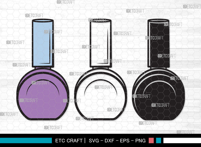 Nail Polish Clipart SVG, Nail Polish Bottle Svg, Manicure Svg, Make Up Svg, Polish Bottle Svg, Pink Polish Svg, Fashion Svg, Nail Polish Clipart SVG ETC Craft 