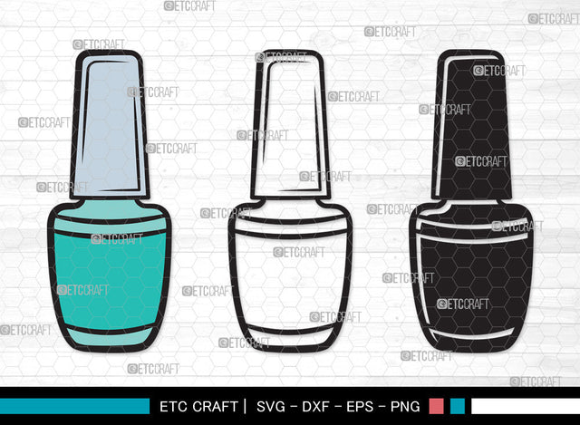 Nail Polish Clipart SVG, Nail Polish Bottle Svg, Manicure Svg, Make Up Svg, Polish Bottle Svg, Pink Polish Svg, Fashion Svg, Nail Polish Clipart SVG ETC Craft 