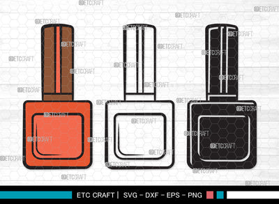 Nail Polish Clipart SVG, Nail Polish Bottle Svg, Manicure Svg, Make Up Svg, Polish Bottle Svg, Pink Polish Svg, Fashion Svg, Nail Polish Clipart SVG ETC Craft 
