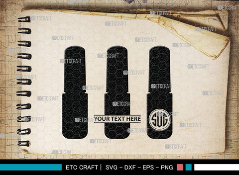 Nail Polish Monogram, Nail Polish Silhouette, Nail Polish SVG, Nail Polish Bottle Svg, Fashion Svg, SB00206 SVG ETC Craft 