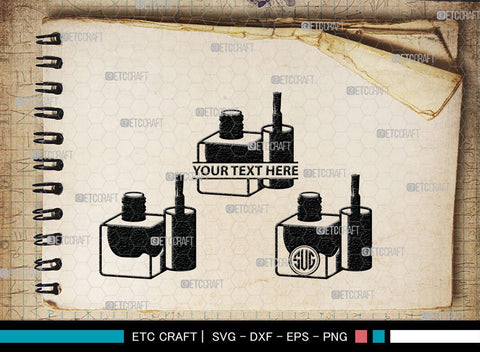 Nail Polish Monogram, Nail Polish Silhouette, Nail Polish SVG, Nail Polish Bottle Svg, Fashion Svg, SB00206 SVG ETC Craft 