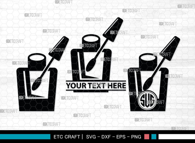 Nail Polish Monogram, Nail Polish Silhouette, Nail Polish SVG, Nail Polish Bottle Svg, Fashion Svg, SB00206 SVG ETC Craft 