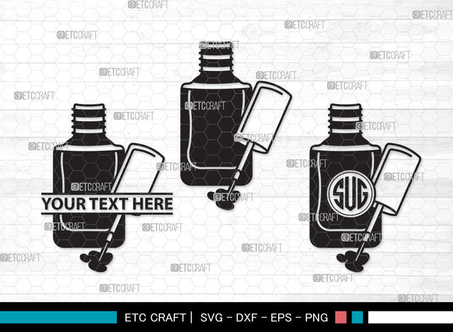 Nail Polish Monogram SVG, Nail Polish Bottle Svg, Manicure Svg, Make Up Svg, Polish Bottle Svg, Pink Polish Svg, Fashion Svg, Nail Polish Monogram SVG ETC Craft 