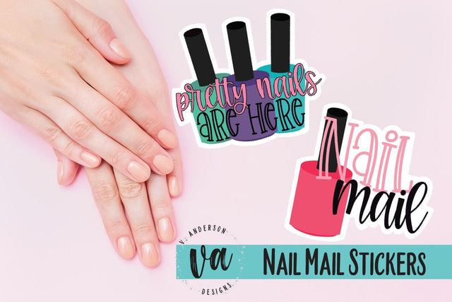 Nail Polish/Nail Strips Sticker Bundle PNGs SVG V. Anderson Designs 