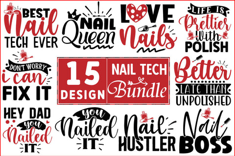 Nail Tech SVG Design Bundle SVG CraftingStudio 