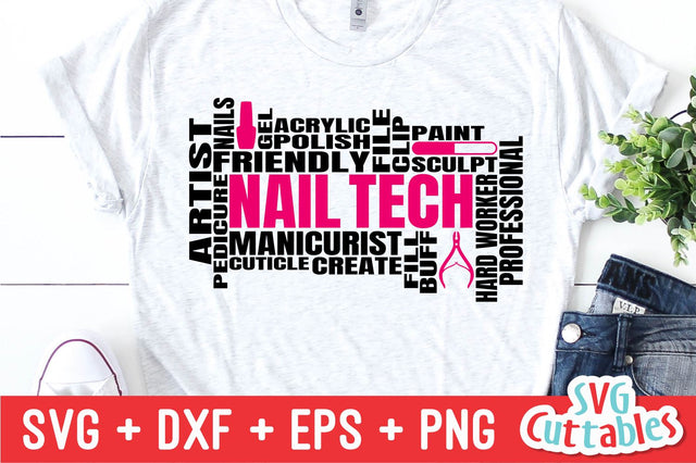 Nail Tech Word Art SVG Svg Cuttables 