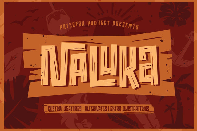 Naluka - Ethnic Font with Extras Font Arterfak Project 