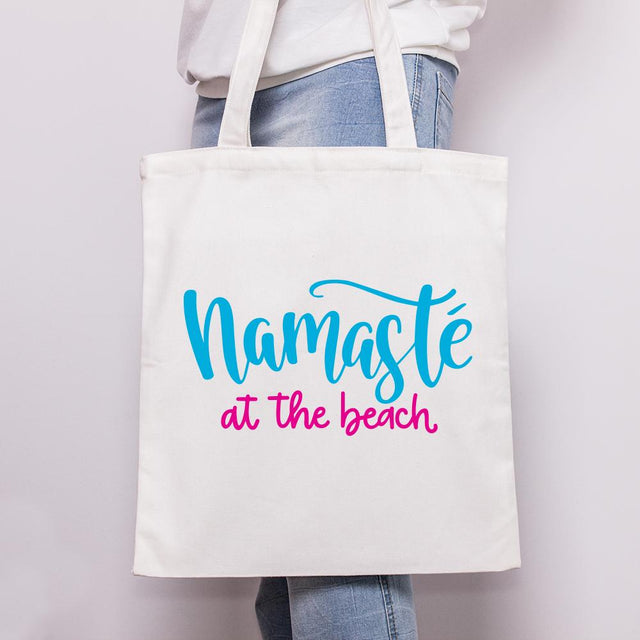 Namaste at the Beach Hand Lettered Cut File SVG Cursive by Camille 