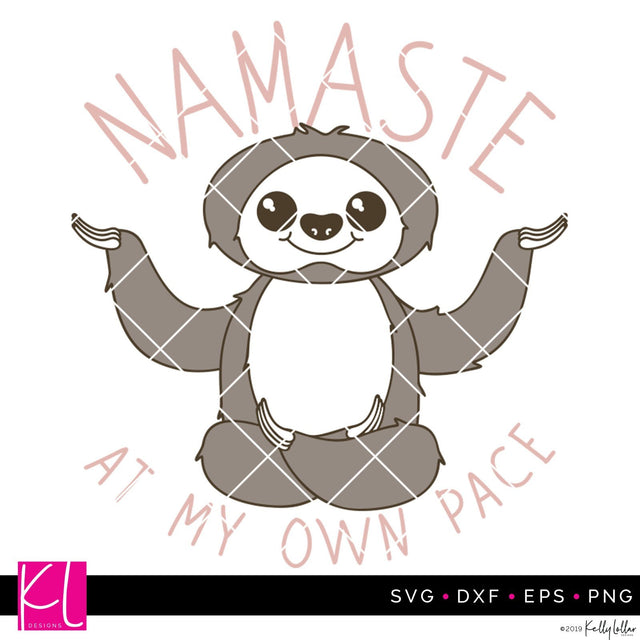 Namaste Sloth SVG Kelly Lollar Designs 