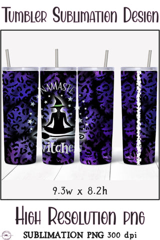 Namaste Witches | Halloween Witch Tumbler Sublimation PNG Sublimation Madison Mae Designs 