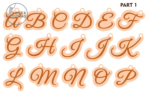 Name Keychains Bundle Laser Cut Files SVG LaserCutano 