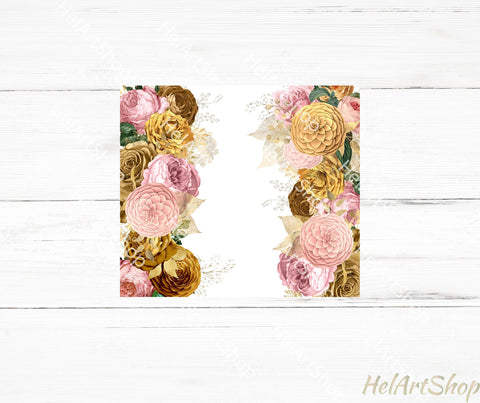 Name Tumbler PNG, Floral Tumbler PNG Sublimation _HelArtShop_ 