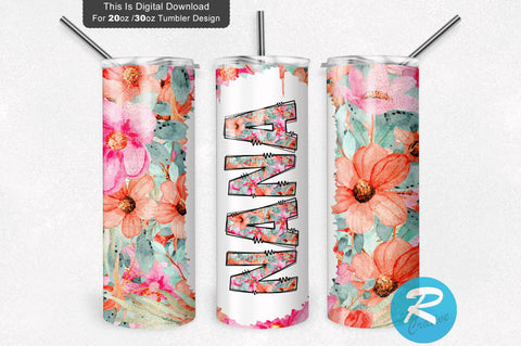Nana 20 oz / 30 oz Tumbler PNG Sublimation Regulrcrative 