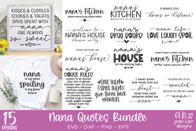 Nana Bundle | Grandma SVG Bundle | Nana SVGs SVG Grace Lynn Designs 