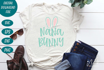 Nana bunny svg, nana t shirt svg, Easter nana svg SVG Isabella Machell 