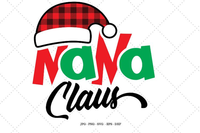 Nana Christmas, Grandma Nana, Grandma Svg, Nana Svg, Christmas File Svg, Adult Christmas, Digital Clip Art, Santa Hat Shirt SVG SVG Digital Designer 