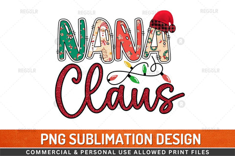 Nana claus Sublimation Design Sublimation Regulrcrative 