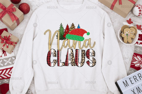 Nana Claus Sublimation Design Sublimation Regulrcrative 