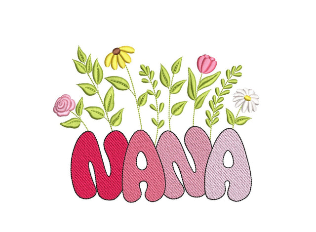 Nana Flower Embroidery Design, 3 sizes, Instant Download Embroidery/Applique DESIGNS Nino Nadaraia 