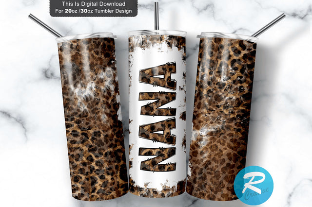 Nana leopard 20 oz / 30 oz Tumbler PNG Sublimation Regulrcrative 