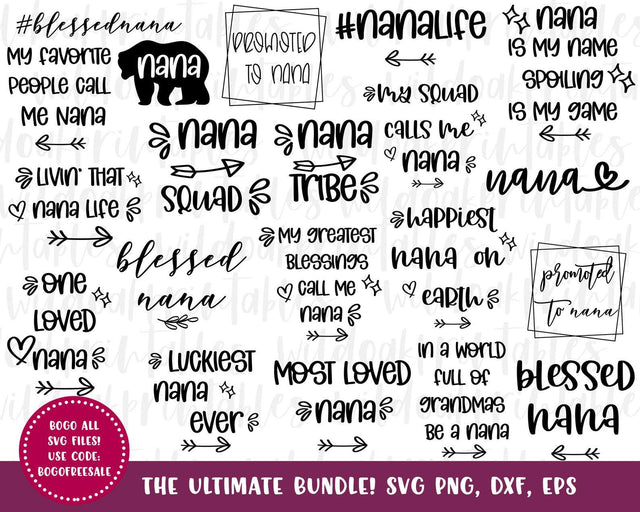 nana life svg, nana svg, nana svg bundle, funny nana svgs, blessed nana svgs, baseball nana svgs, funny nana quotes, nana svg sayings Cricut SVG WildOakSVG 