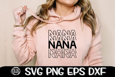 Nana - Mirror Stacked SVG File - SVG PNG EPS DXF SVG On the Beach Boutique 