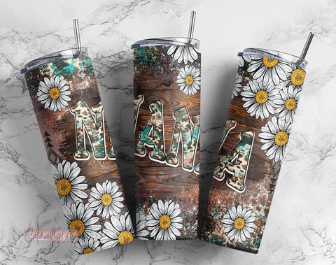 Nana Tumbler , 20 oz Skinny Tumbler wrap PNG, Daisy Tumbler, Mother's Day Tumbler, Western Tumbler png Sublimation CaldwellArt 