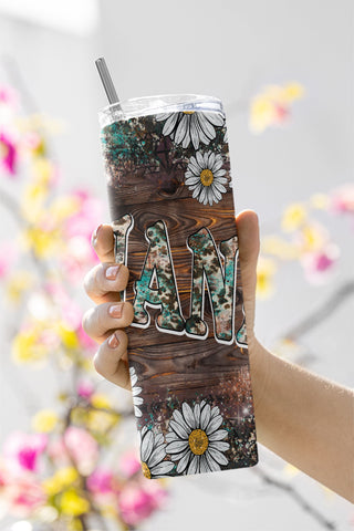 Nana Tumbler , 20 oz Skinny Tumbler wrap PNG, Daisy Tumbler, Mother's Day Tumbler, Western Tumbler png Sublimation CaldwellArt 