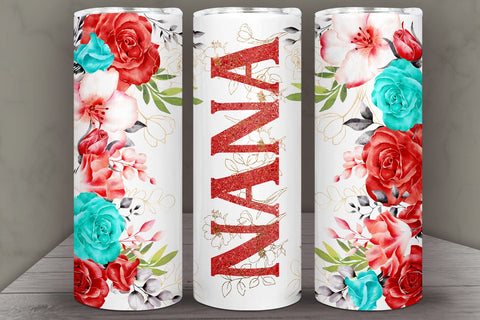 Nana Tumbler Sublimation I Mothers Day Tumbler Wrap PNG Sublimation Happy Printables Club 