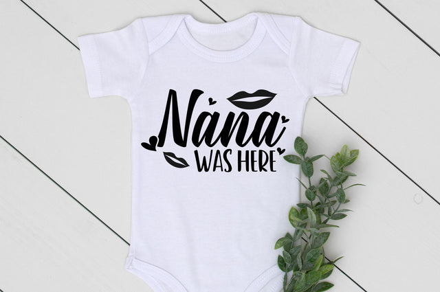 Nana Was Here Svg, Png, Dxf | Grandparents Valentine's Day | Nana Kisses SVG RedFoxDesignsUS 