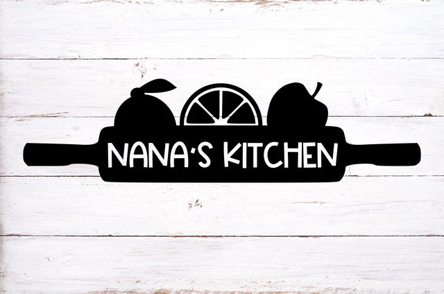 Nana's Kitchen Rolling Pin Svg, Png, Dxf SVG RedFoxDesignsUS 