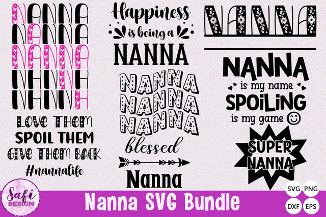 Nanna SVG Cut File Bundle SVG Safi Design 