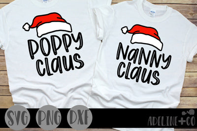 Nanny Claus, Poppy Claus, matching, Christmas SVG Adeline&co 