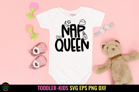 Nap Queen I Baby SVG I Newborn SVG I Toddler SVG PNG SVG Happy Printables Club 