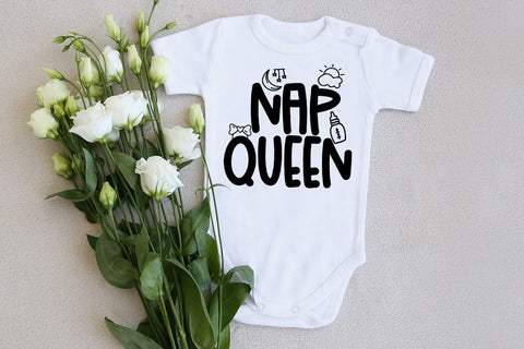 Nap Queen I Baby SVG I Newborn SVG I Toddler SVG PNG SVG Happy Printables Club 