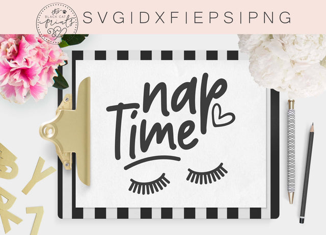 Nap Time cut file | Funny | Lashes | Momlife SVG TheBlackCatPrints 