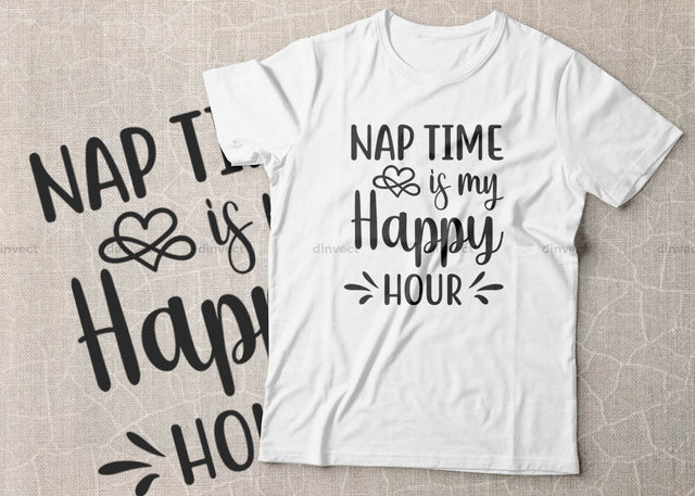 Nap time is my happy hour SVG, Mom Svg, Mothers Day T-shirt Design, Happy Mothers Day SVG, Mother's Day Cricut Files, Mom Gift Cameo, Vinyl Designs, Iron On Decals, Cricut cut files, svg, eps, dxf, png SVG Dinvect 