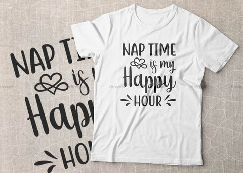 Nap time is my happy hour SVG, Mom Svg, Mothers Day T-shirt Design, Happy Mothers Day SVG, Mother's Day Cricut Files, Mom Gift Cameo, Vinyl Designs, Iron On Decals, Cricut cut files, svg, eps, dxf, png SVG Dinvect 