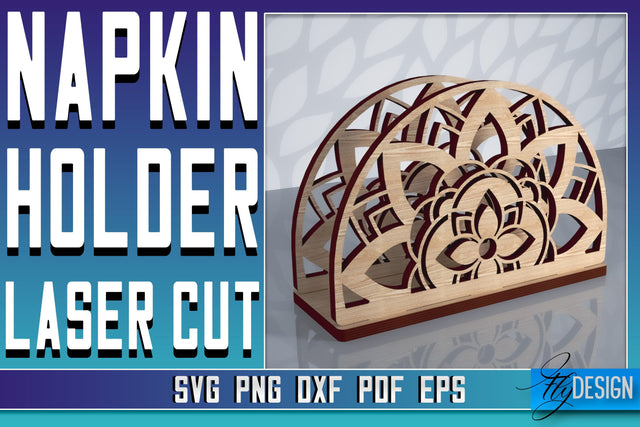 Napkin Holder Laser Cut SVG | Home SVG Design | CNC Files SVG Fly Design 