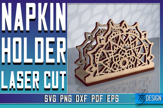 Napkin Holder Laser Cut SVG | Home SVG Design | CNC Files SVG Fly Design 