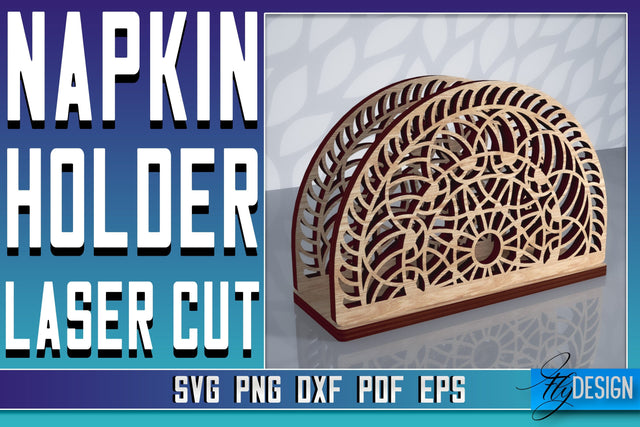Napkin Holder Laser Cut SVG | Home SVG Design | CNC Files SVG Fly Design 