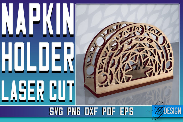 Napkin Holder Laser Cut SVG | Home SVG Design | CNC Files SVG Fly Design 
